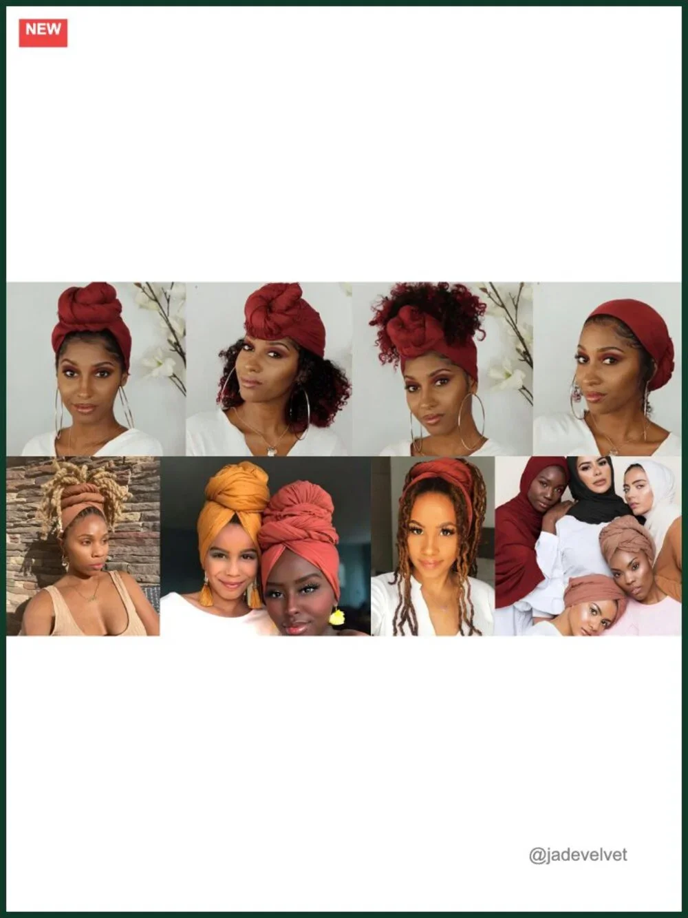 Long Soft Jersey Head Wrap Scarf 71x32 Stretchy Turban for Women